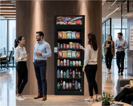 AI smart cooler in an office