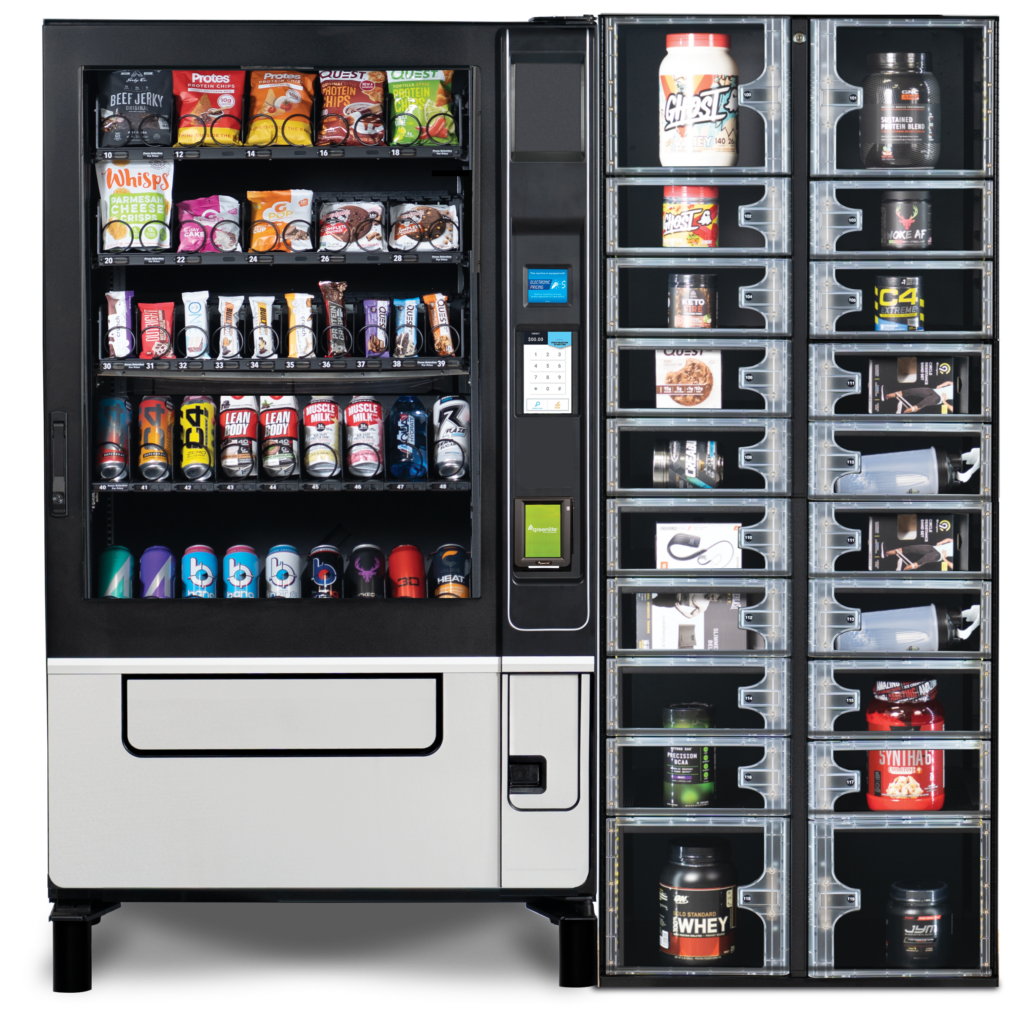MarketOne Fitness Vending Machine with Add-On Locker