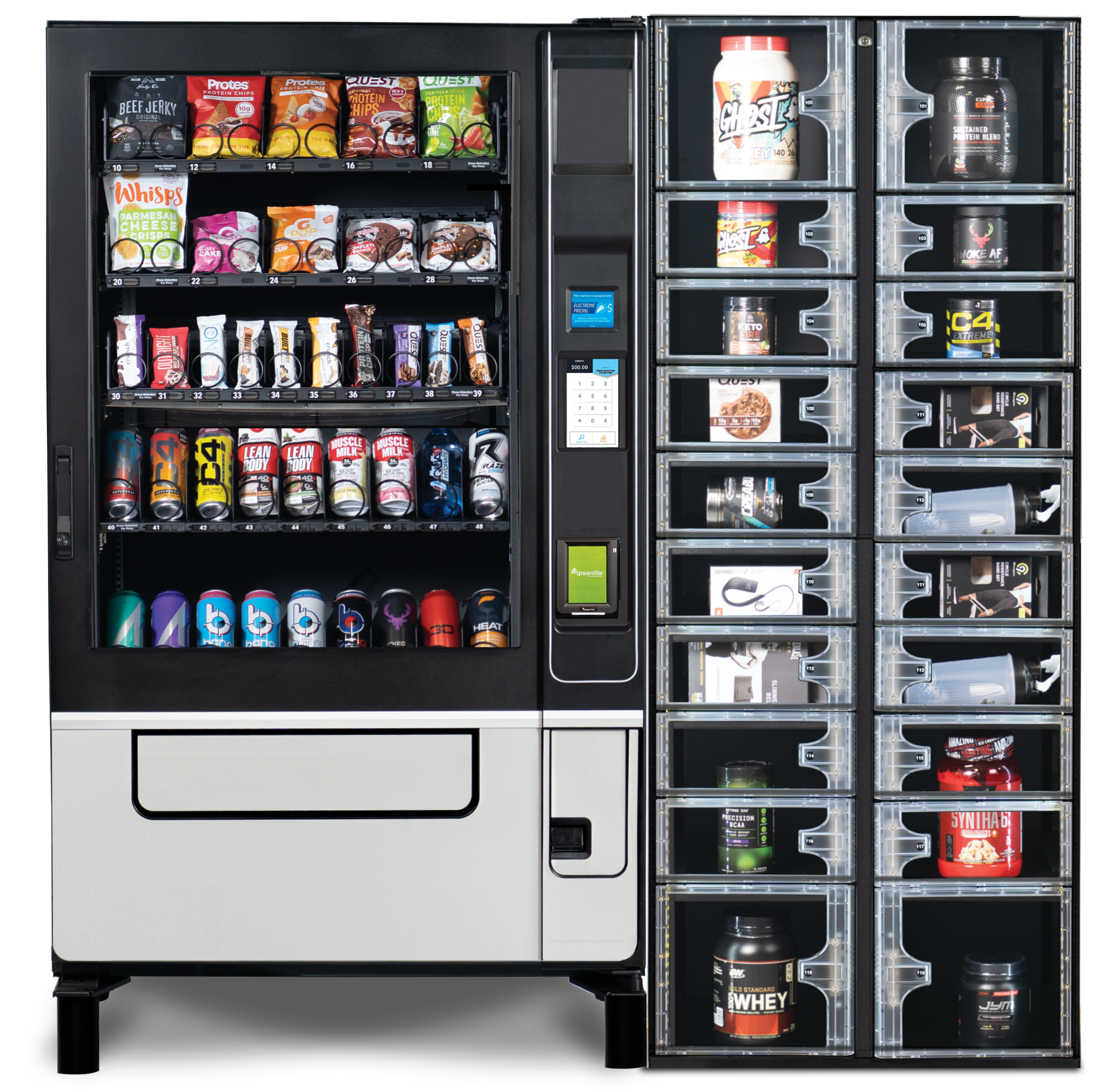 MarketOne Fitness Vending Machine with Add-On Locker